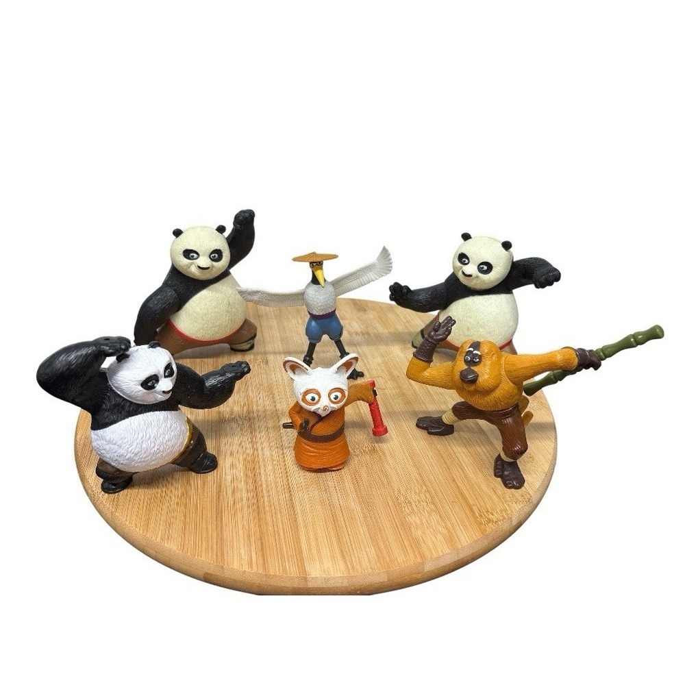 Kung Fu Panda Master Figures 4" Tall Toy Figures 2008 McDonalds Happy Meal Lot 6